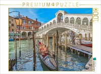 Calvendo Puzzle Gondola Station At The Rialto Bridge | 1000 Pieces, Finished Siz