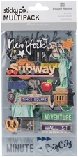 Paper House Mixed Media Multipack Stickers-New York City