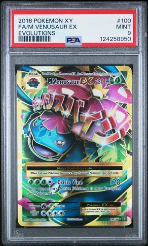 M Mega Venusaur EX Full Art 100/108 Evolutions #100 Mega MINT PSA 9