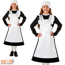 Victorian Girls Fancy Dress Poor Maid Book Day Week Kids Childrens Child Costume