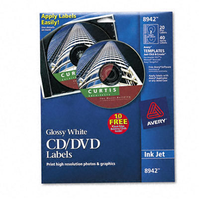 Avery 8691 Package Of 100 Labels +80 Pen And Gear Cd Dvd Labels