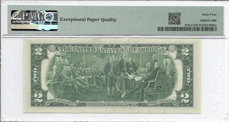 1976 $2 PHILADELPHIA FRN. PMG Choice Uncirculated 64 EPQ Banknote. - Image 2 of 2