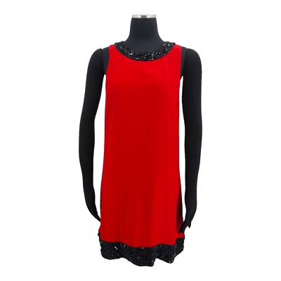INC International Concepts Red Silk Cocktail Beaded Sleeveless Dress 6P  Petite | eBay