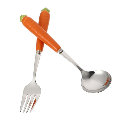 2 Pcs Karotten -Kinder -Tabellengeschirr Baby Kleinkind Babygeschirr - Bild 2 von 12