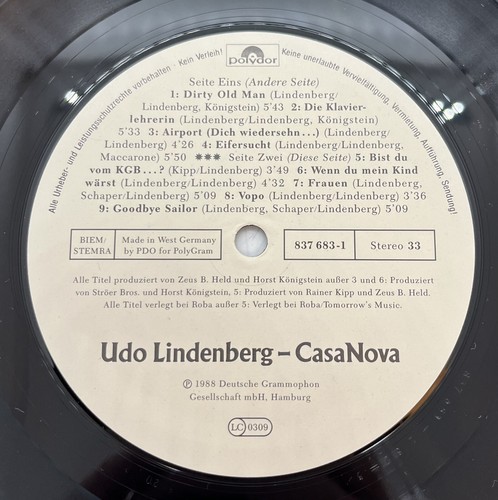 Udo Lindenberg - LP - CasaNova Record - Picture 6 of 9