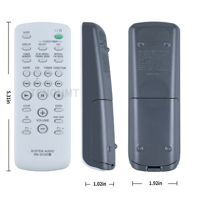 Telecomando Sostitutivo per Audio HiFi CD per RM-SC3 RM-SC30 RM-SC50 RM-SC55 MHC-RG29 MHC-RG490S CMT-EH10 CMT-U1 CMT-CPZ1 MHC-RG222 MHC-RG2