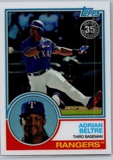 2018 topps baseball series 2 adrian beltre 1983 topps silver pack refractor
