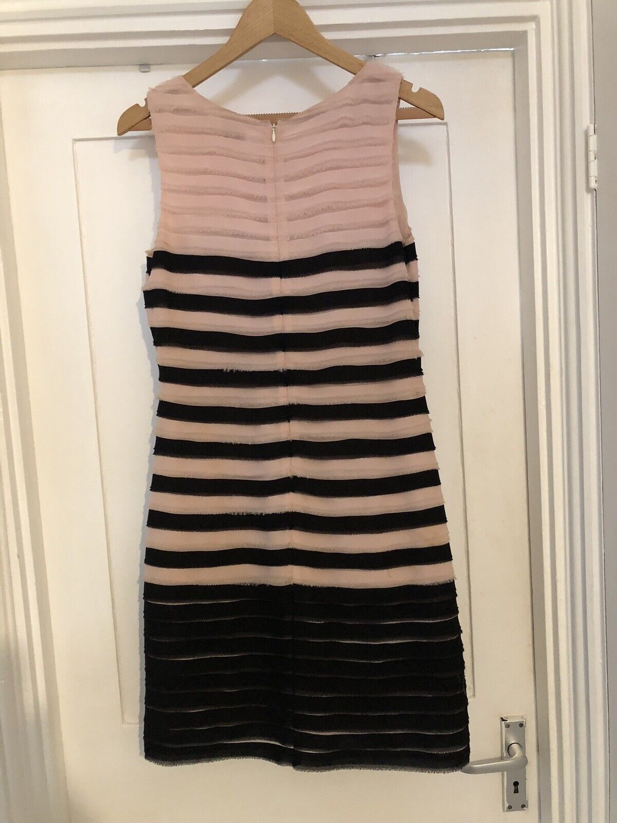 Phase Eight Striped Tiered Ruffle Dress UK 10- Bl… - image 4