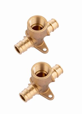 pack Of 2 Pex A Full Flow Expansion Brass Fittings 1/2'' Pex X 1/2'' Pex X 1/2'' 