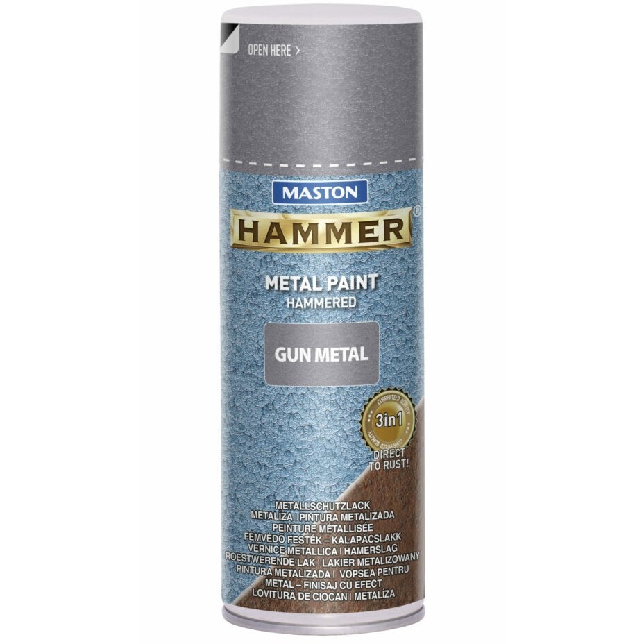 Maston Spray Paint Hammer Hammered Gun Metal Grey 400ml