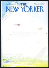 New Yorker magazine framing cover April 26 1969 small airplane plane crowded sky