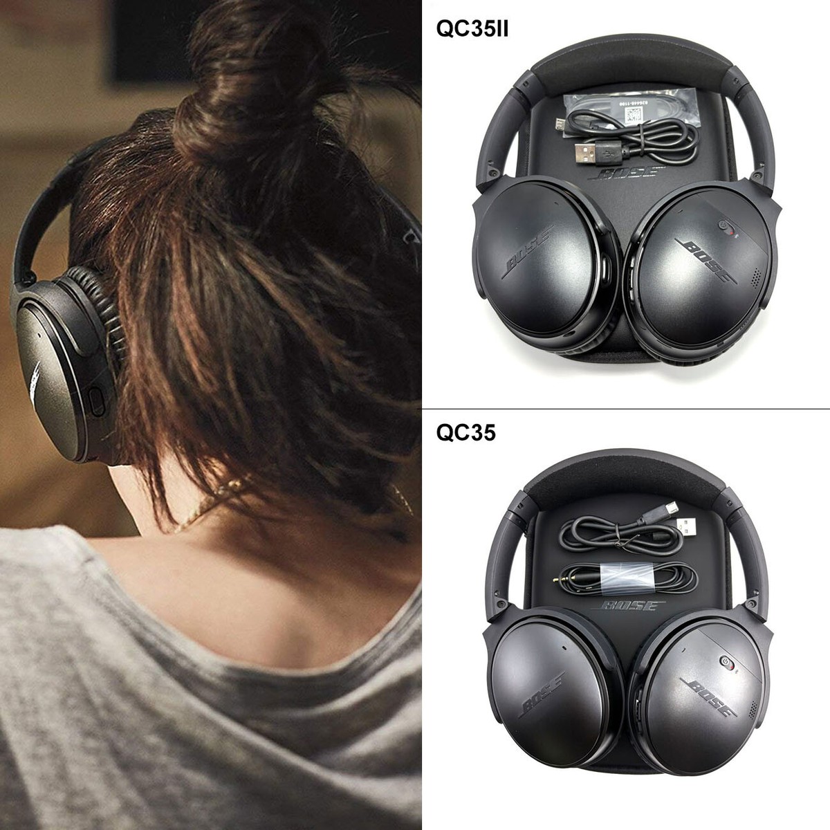 Bose QuietComfort 35 I 35 II Noise Cancelling Wireless Over-Ear