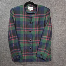 John Meyer Of Norwich Women's Tartan Blazer 12P