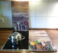 2-STÜCK Herdabdeckplatten Schneidebrett GLAS für Ceranfeld "Top Qualität"  28012