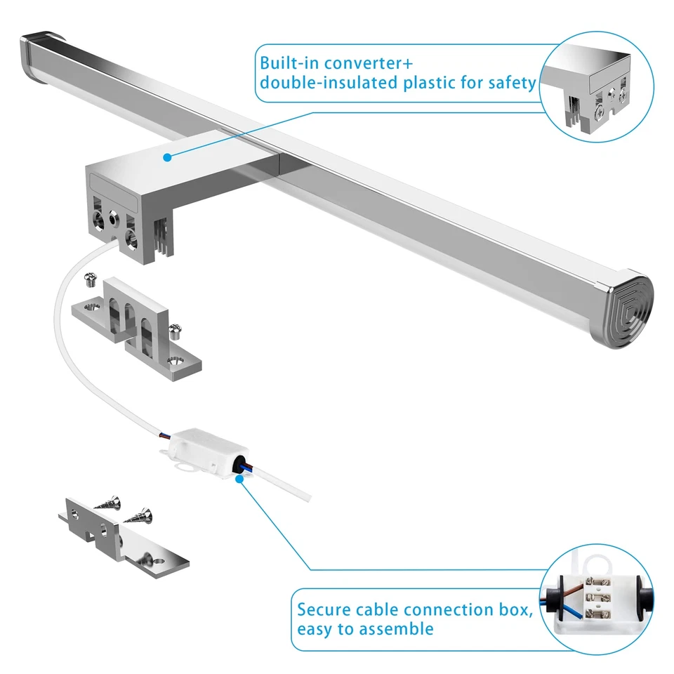 LED Spiegelleuchte für das BadSpiegellampe Badezimmer 40cm 10W 1200lmSuperhel... - Bild 2 von 4