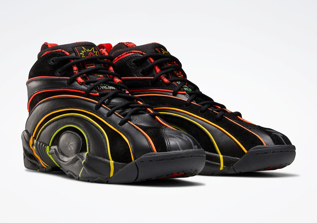 Reebok Unisex Shaqnosis x Hot Ones Basketball Shoes Black
