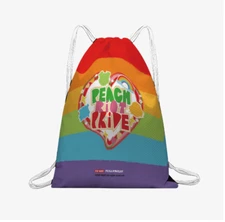 🎒 POP MART, 100% AUTHENTIC, Peach Riot Rainbow Riot, Drawstring Backpack 🎒 
