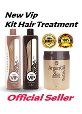 New Vip Kit Hair Treatment Coffee Oil 2x1L  Argan Oil Ztox Btox Sealant 950g
