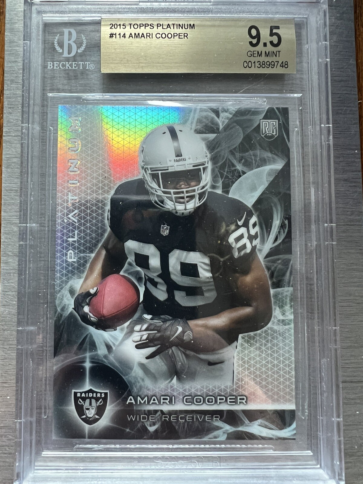 Amari Cooper 2015 Topps Platinum Holo Rookie Raiders BGS 9.5 GEM MT🔥INVEST🔥📈