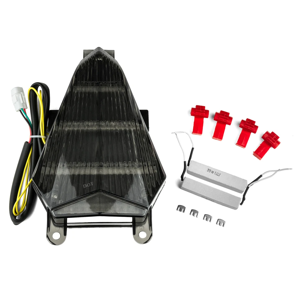 Luz trasera LED de humo con señales de giro para Yamaha YZF R6 YZF-R6 2006-2009 Foto 3 de 4