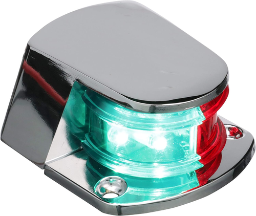 LED Bow Light, Marine Navigation, Chrome Bi-Color, 1-Mile Visibility for Sail or - Picture 4 of 6