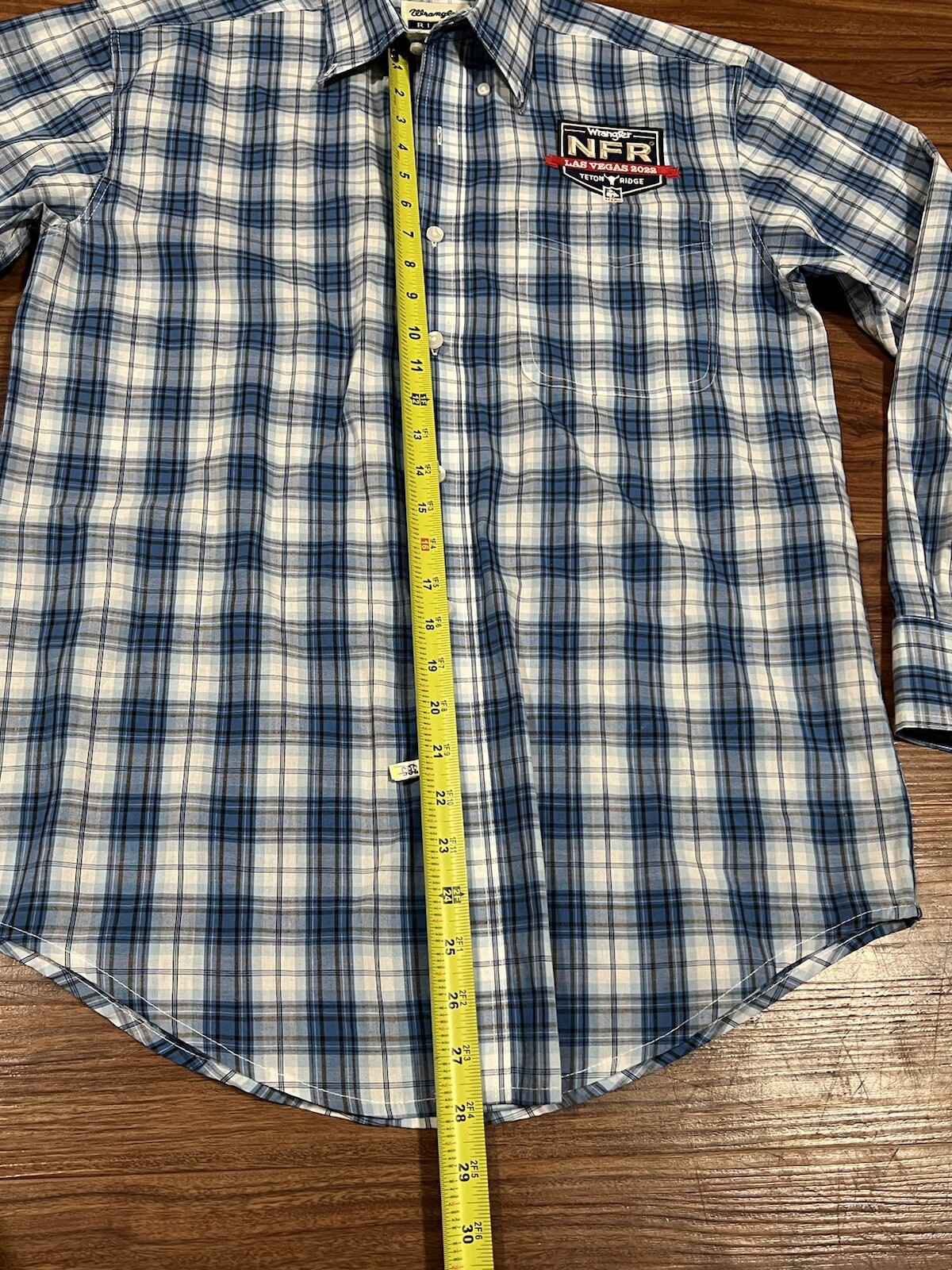 Wrangler Riata NFR National Finals Rodeo Las Vegas 2022 Western Shirt Blue Small