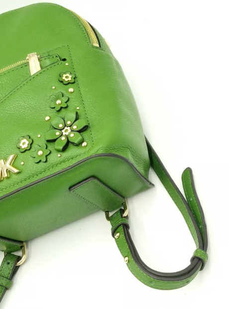 Michael Kors Small Kelly Green Floral Applique Backpack | eBay