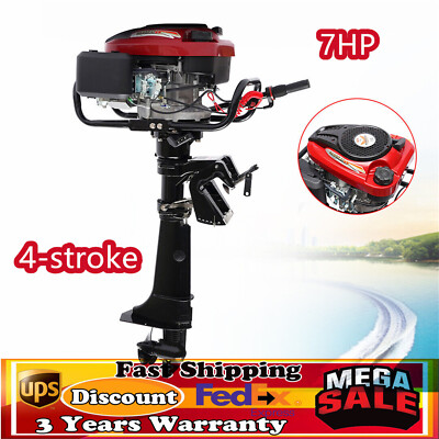 HANGKAI 196CC 4 Stroke 7 HP Outboard Motor Fishing Boat Engine Motor Air Cooling