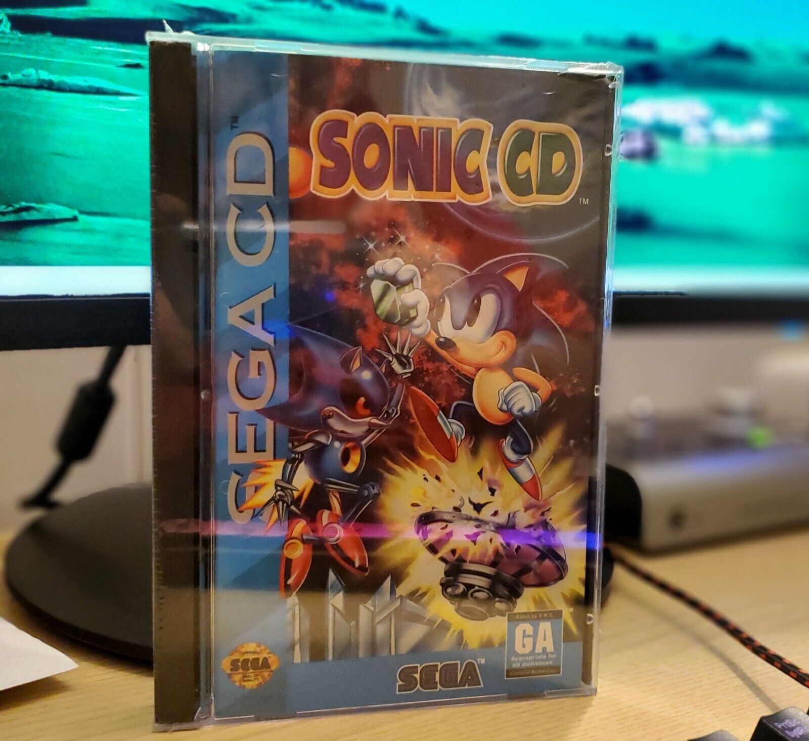 Sonic CD' o primeiro jogo em formato (CD) lançado para o 'Sega CD