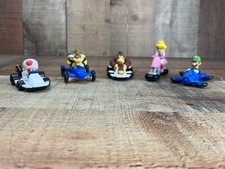 Mcdonalds Mario Kart 8 Toys Happy Meal 2014 Lot 5 Luigi Peach Toad Donkey Kong