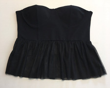SINCERELY JULES Straples Top Corset Style Black Size Large NWT