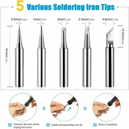 60W Soldering Iron Kit Electronics Welding Irons Solder Tools With multimeter A - Picture 6 of 13