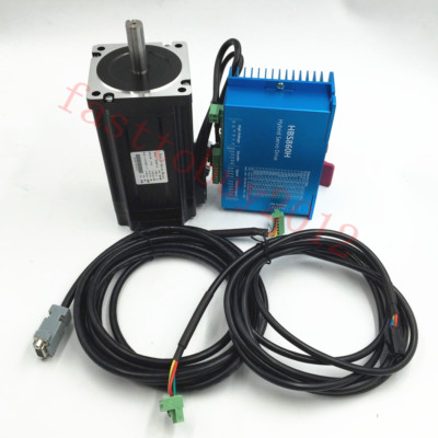 12Nm Nema 34 Closed Loop Schrittmotor AC60V Stepper Motor Driver CNC + 3M Kable