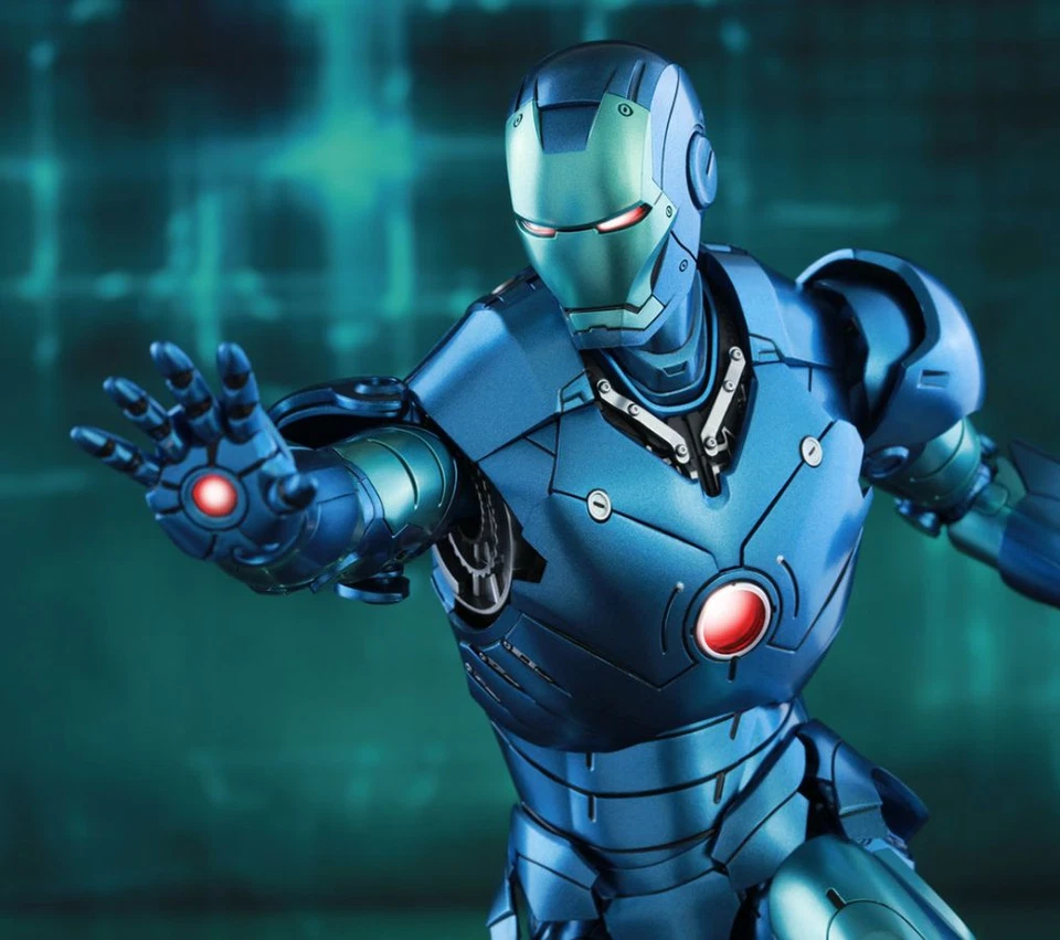 Figura de acción Bob Layton Art FIRMADA Hot Toys Sideshow Stealth Armor Iron Man Foto 4 de 4