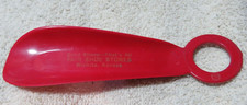Vintage RED Plastic Advertising Shoe Horn FAIR SHOE STORE Wichita, Kansas