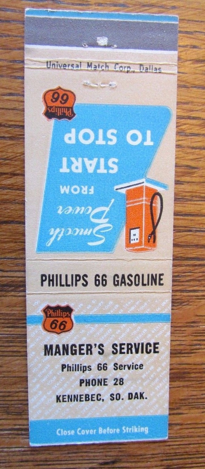 PHILLIPS 66 GAS STATION MANGER'S (KENNEBEC, SOUTH DAKOTA) L17 eBay