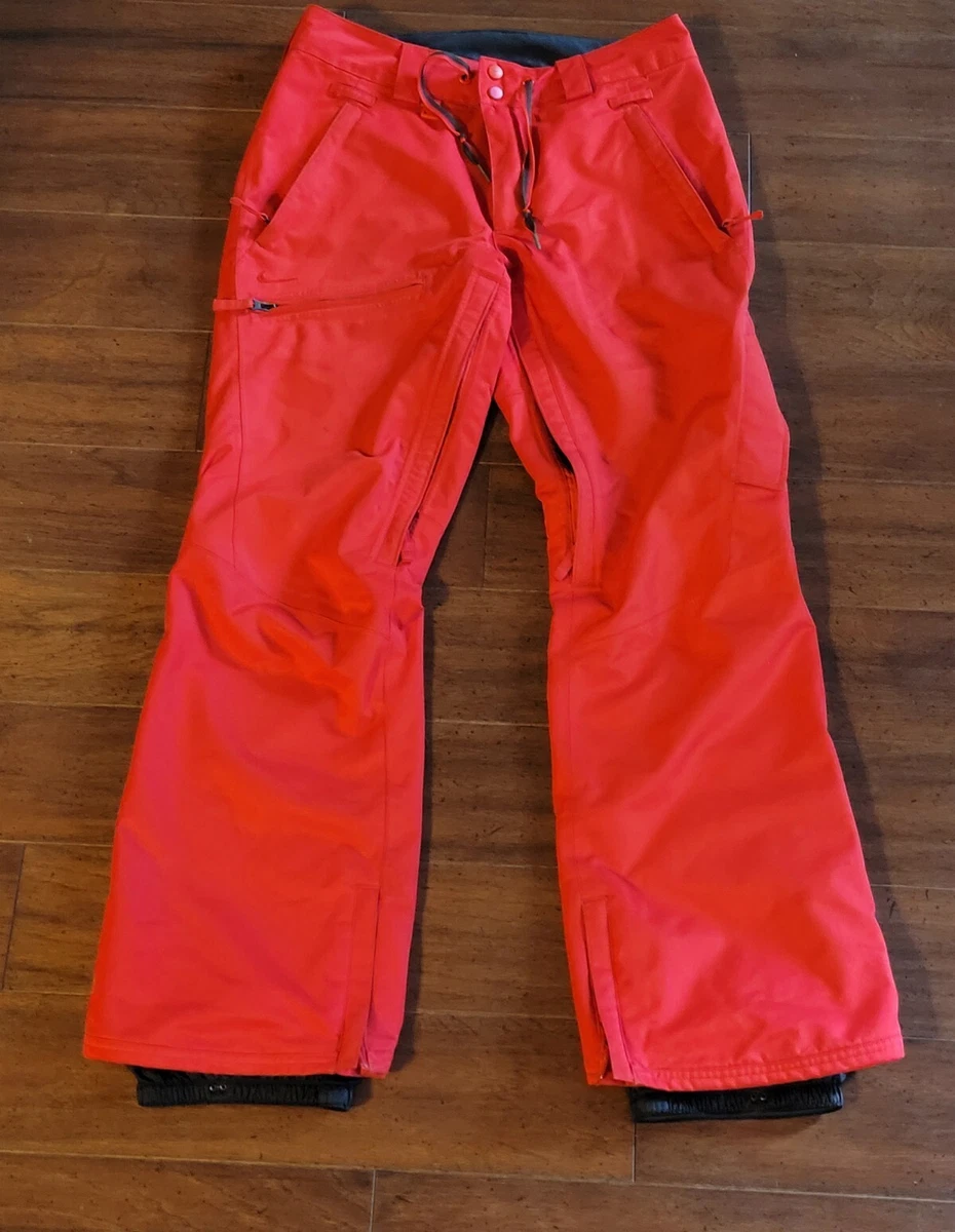 Nike Women Snow Pants Cargo Storm Fit Outer Layer Red Ski Pants