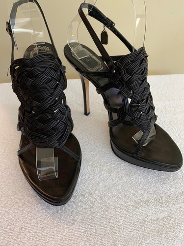 Christian Dior zapatos Samourai Nudo Plataforma Tacones Altos Negro Talla  37.5/7 1/2 | eBay