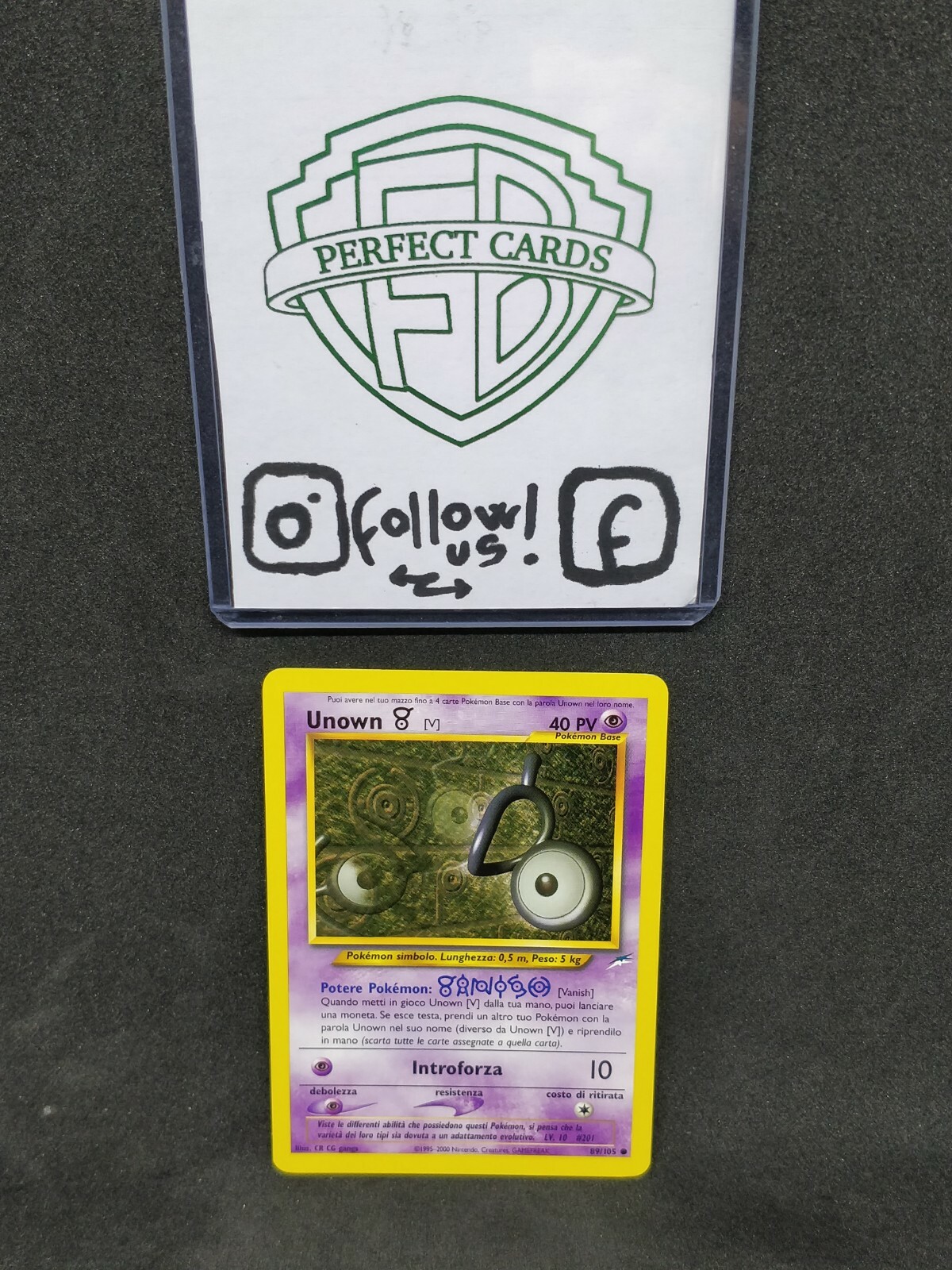 POKÉMON NEO DESTINY UNLIMITED UNOWN [V] COMMON 89/105 NM