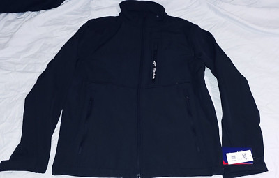 Reebok Mens Fleece Lined Outerwear Softshell 3 Outer Zip Pockets Jacket Coat L