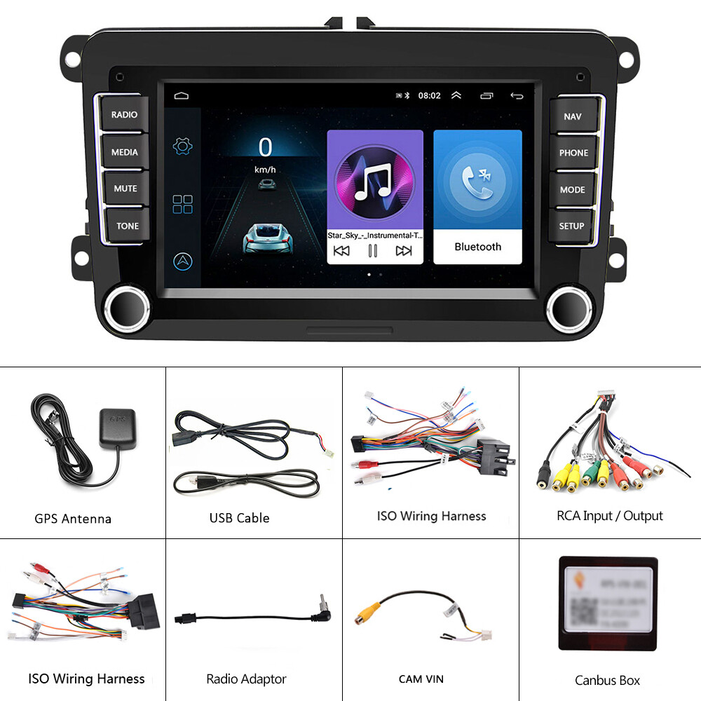 For VW Golf MK5 MK6 Jetta RCD330 Android 13 Apple Carplay Car GPS Stereo Radio