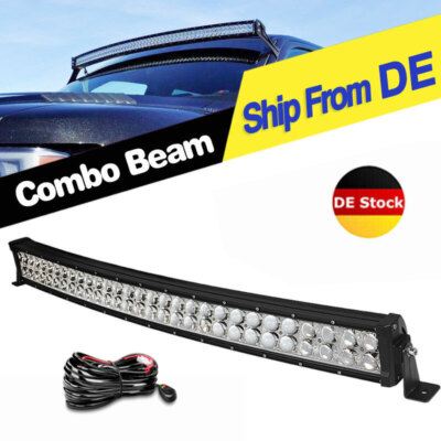 32inch 180W Curved LED Work Light Bar Spot Flood Combo Off-Road Car ...