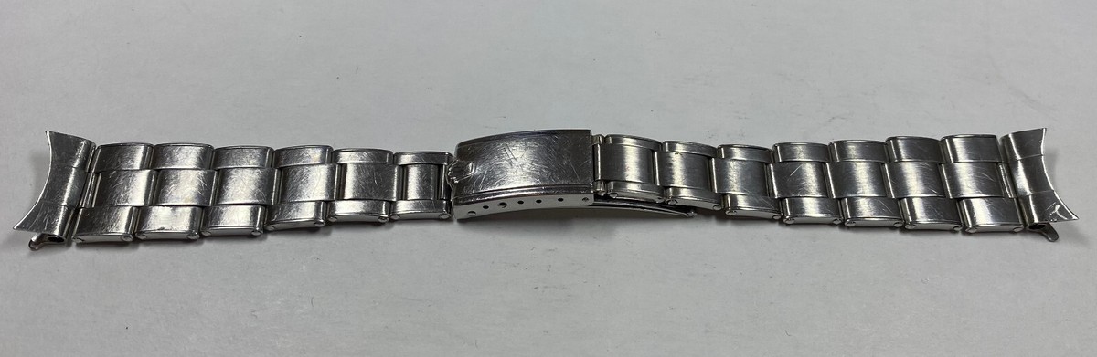 【本日のみ値下げ】ROLEX シルバーメタルキーホルダー RARE 1964 Rolex 6635 Steel Rivet Full Expansion Bracelet 18mm 60