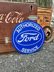 LARGE  24 INCH EMBOSSED VINTAGE STYLE FORD SERVICE  SIGN