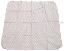 CUDDLE TIME BABY BLANKET gray w/white polka dots, 28" x 29" Receiving Blanket