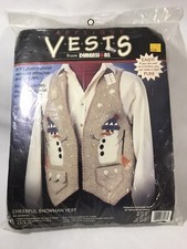 DIMENSIONS  Cheerful Snowman  Vest Appliqu  Kit Women  s
