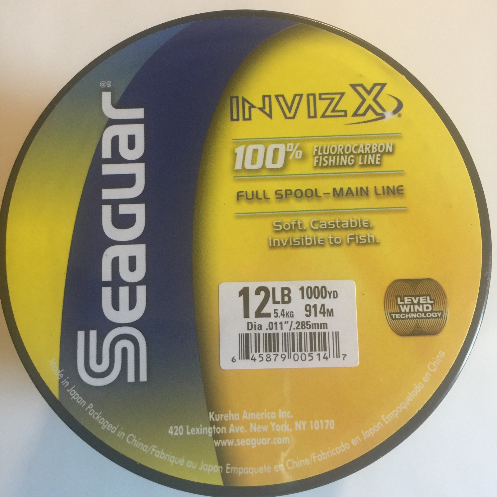 SEAGUAR INVIZX FLUoroautoBON pesca LINE 12lb TEST 1000 YARDS SEAGUAR INVIZX FLUoroautoBON pesca LINE 12lb TEST 1000 YARDS