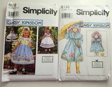 Daisy Kingdom Simplicity Pattern 8146 8616 Size BB 5,6,7,8 Uncut W/doll Patt.