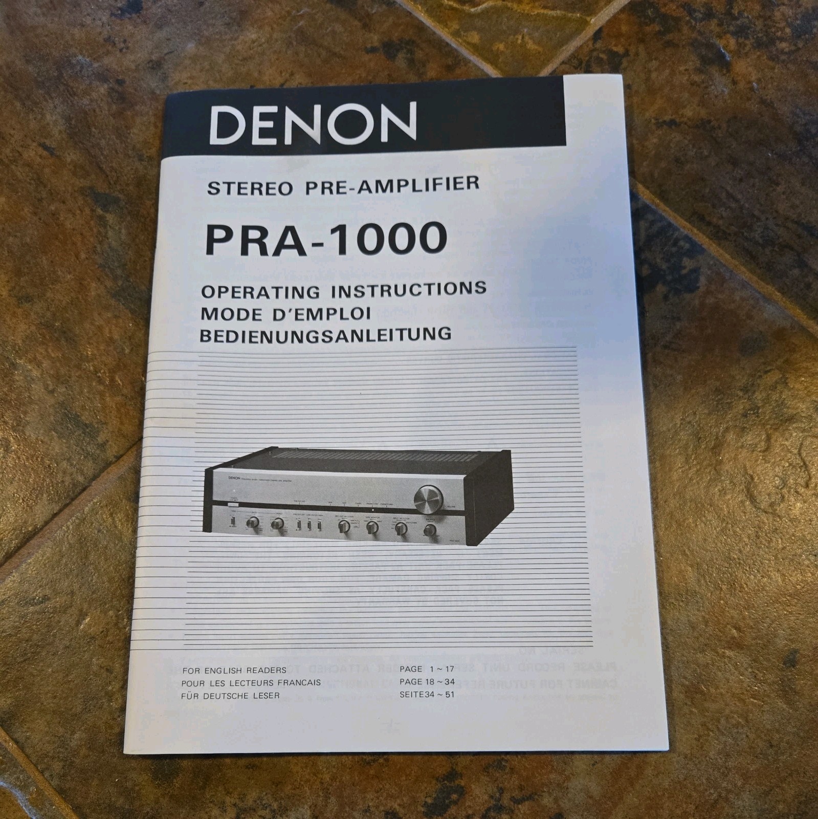 Denon PRA-1000 vintage audio equipment - eBay listing photo 4