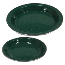 Deluxe Enamel Classic Camping Plates, Highlander